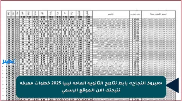 «مبروكـ النجاح» رابط نتائج الثانوية العامة ليبيا 2025 خطوات معرفة نتيجتك الآن الموقع الرسمي